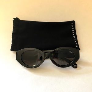 QUAY Black Sunglasses “See Me Smile”